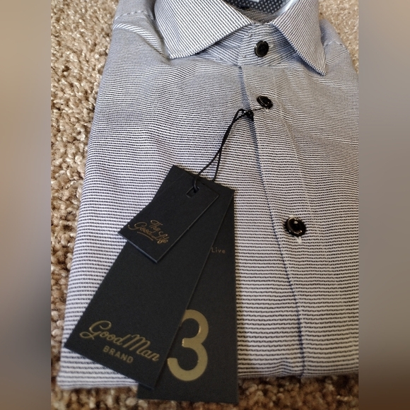 Good Man Brand Men's Gray Lined Long Sleeve Button Down  Shirt NWT - Picture 4 of 7